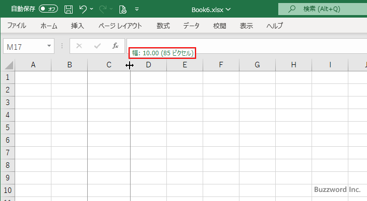 Excelの行と列の単位の違い(3)