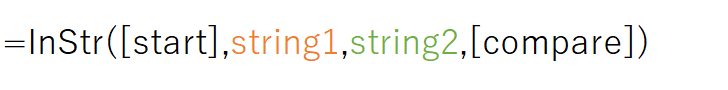 InStr(string1,string2)